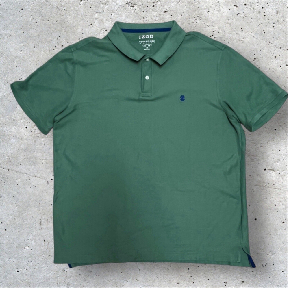 Izod Men’s Green Advantage Performance Natural Stretch Polo Shirt, XL